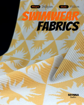 260gsm উচ্চ ক্লোরিন প্রতিরোধ ক্ষমতা সম্পন্ন UPF 50+ টেক্সচার্ড সাঁতারের কাপড় টেকসই সাঁতারের পোশাকের জন্য