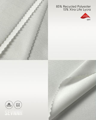 হালকা ওজন প্রসারিত লিক্রা কাপড় 85% পুনর্ব্যবহৃত পলিস্টার