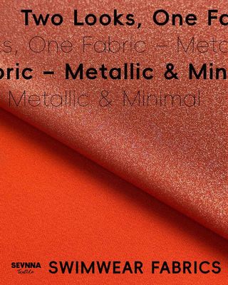 গ্রীষ্ম ও শরতের জন্য পুনর্ব্যবহৃত নাইলন এবং ধাতব সমাপ্তি সহ 230 গ্রাম ওজনের ডাবল বোনা কাপড়