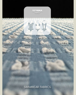 সাঁতার পোশাকের জন্য ১১৫ সেন্টিমিটার প্রস্থ, ১৭০ গ্রাম ওজনের প্রিমিয়াম টেক্সচারযুক্ত সাঁতার কাপড় এবং স্টাইলিশ টেক্সচারযুক্ত প্যাটার্ন