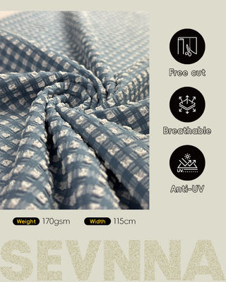 সাঁতার পোশাকের জন্য ১১৫ সেন্টিমিটার প্রস্থ, ১৭০ গ্রাম ওজনের প্রিমিয়াম টেক্সচারযুক্ত সাঁতার কাপড় এবং স্টাইলিশ টেক্সচারযুক্ত প্যাটার্ন