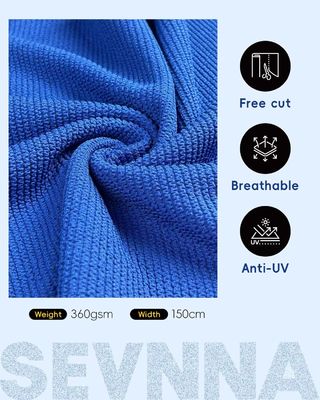 Premium 360gsm Weight Textured Swim Fabric with 150cm Width and UPF 50+ Sun Protection