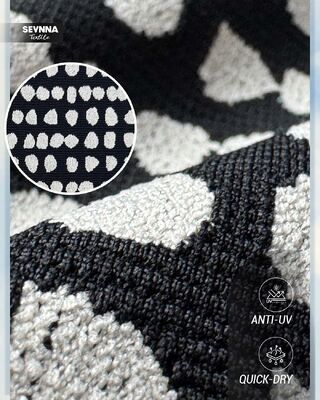 Breathable Recycled Swimwear Fabric with 370gsm Weight and 135cm Width for Sustainable Swimwear