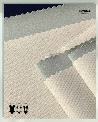 Solid and Printing Upcycled Nylon Material Featuring Stripe Construction Providing Eco Friendly Fabric Options for Textile Development
