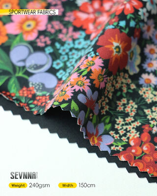 সাইক্লিং পোশাকের জন্য 45% পলিয়েস্টার + 35% নাইলন + 20% স্প্যানডেক্স এবং 240 GSM ওজন সহ জলরোধী বাইকিং ফ্যাব্রিক