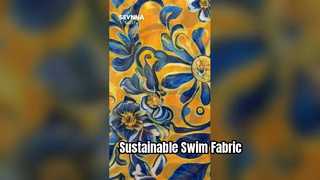 140gsm পুনর্ব্যবহৃত সাঁতারের পোশাকের কাপড় দ্রুত শুকানোর আরাম এবং টেকসই সাঁতারের জন্য চমৎকার প্রসারিত